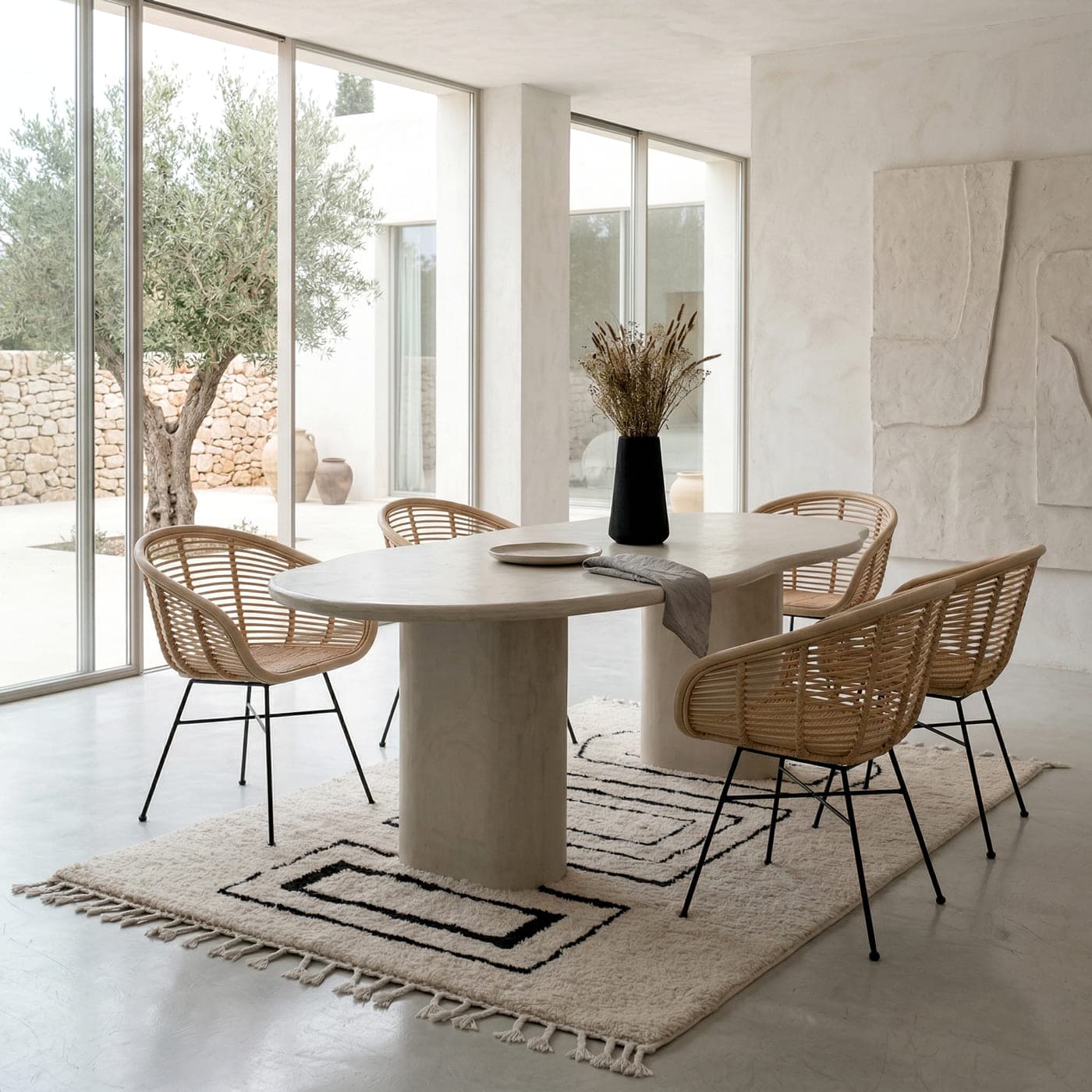 Table en Pierre Sahara